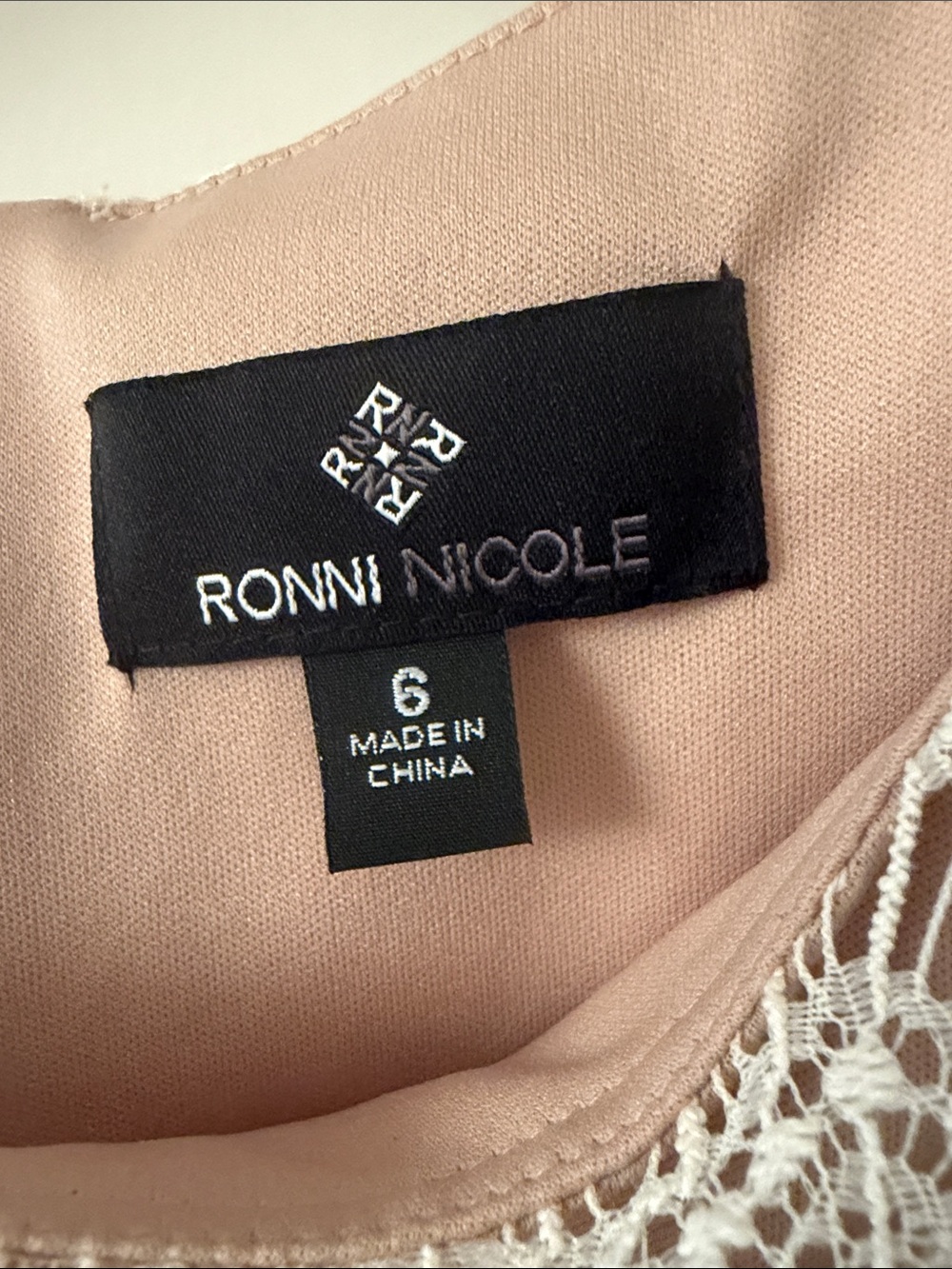 Ronni Nicole Ivory Crochet Lace Sheath Dress - Picture 2 of 6